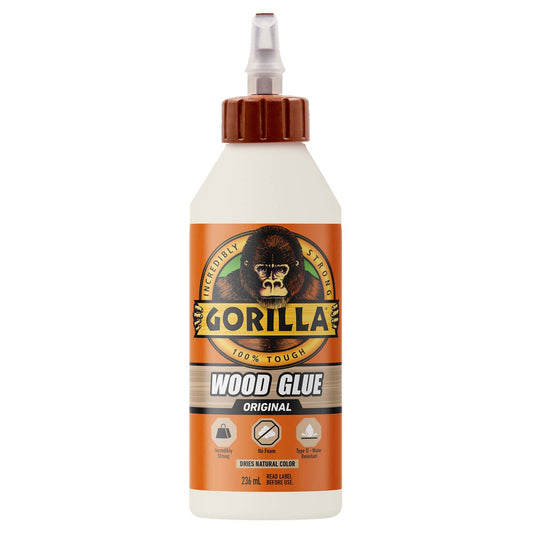 Gorilla Wood Glue - 236ml - High Strength - Water Resistant - Fast Cure