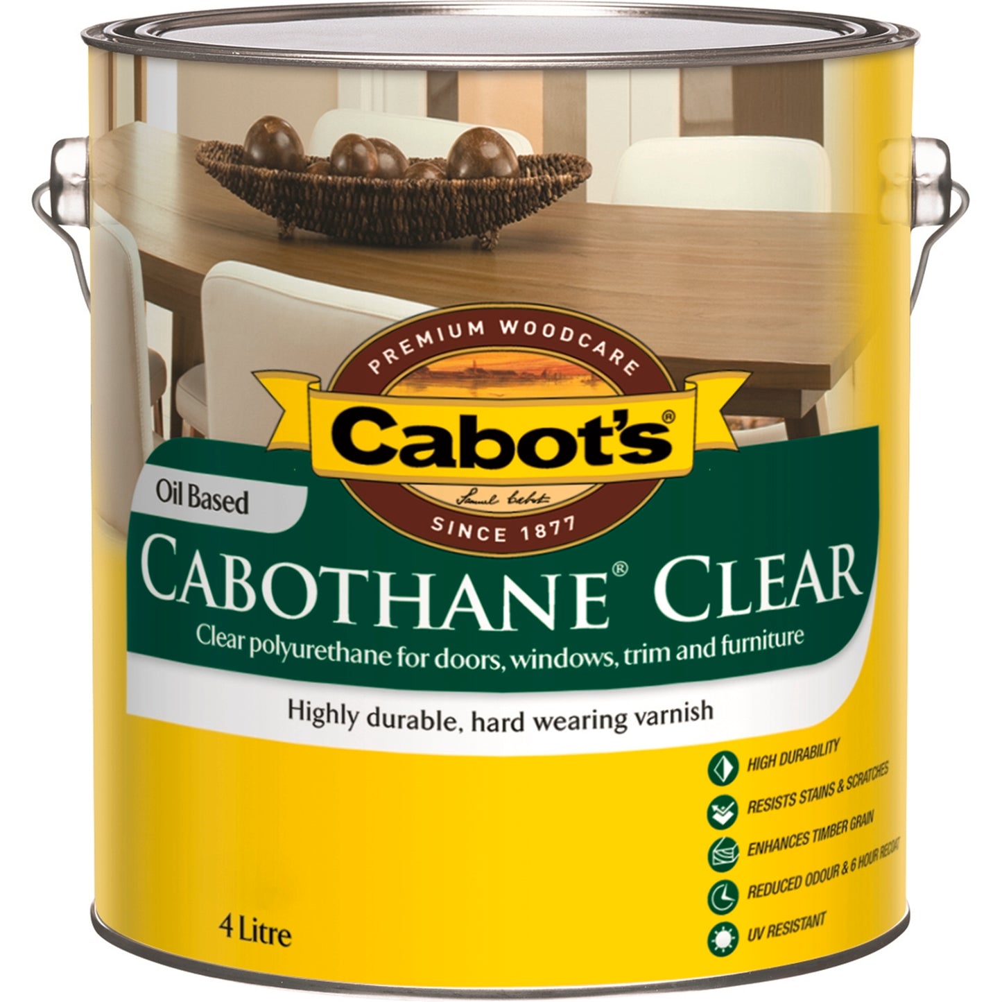 Cabot's Cabothane Clear Polyurethane Varnish - 4L