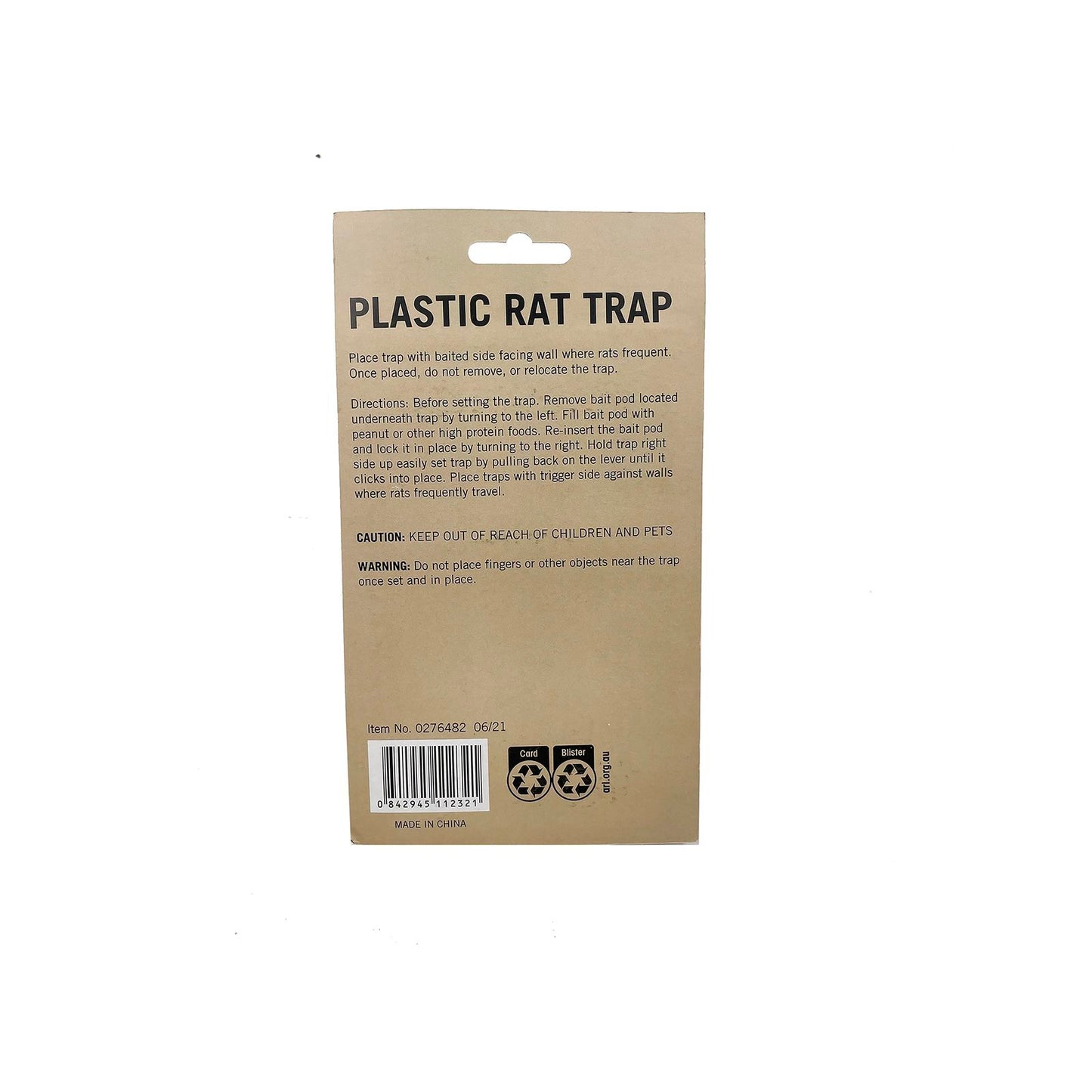 Plastic Rat Trap - 75 x 140mm