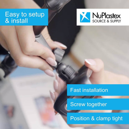 Nuplastex Tablet Mount Holder - Car Headrest - Black