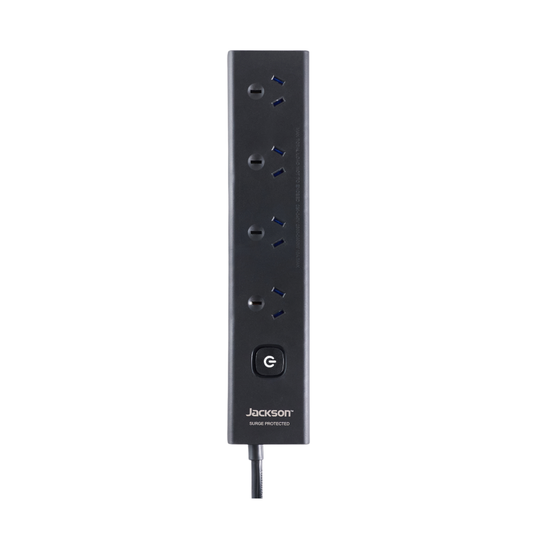 Jackson Powerboard - 4 Outlet - 1.8m - Black
