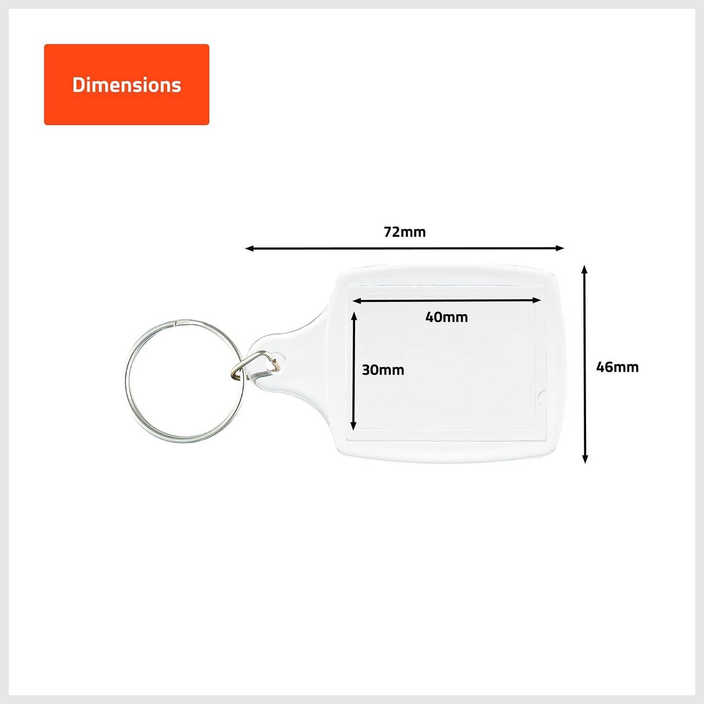 Taskmaster Clear Customisable Key Tags - 100 x 140mm - 3 Pack