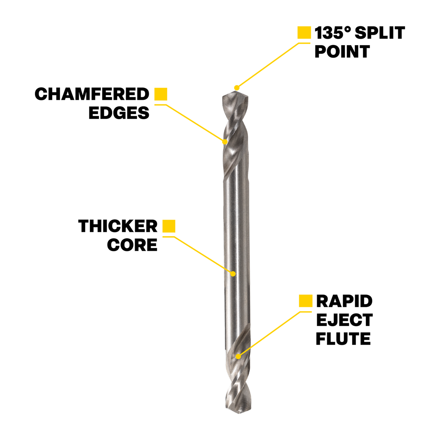 Kango HSS Double-Ended Rivet Drill Bit - 1/8" - 2 Pack