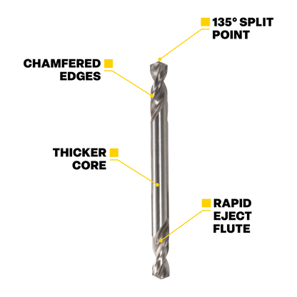 Kango HSS Double-Ended Rivet Drill Bit - 1/8" - 2 Pack