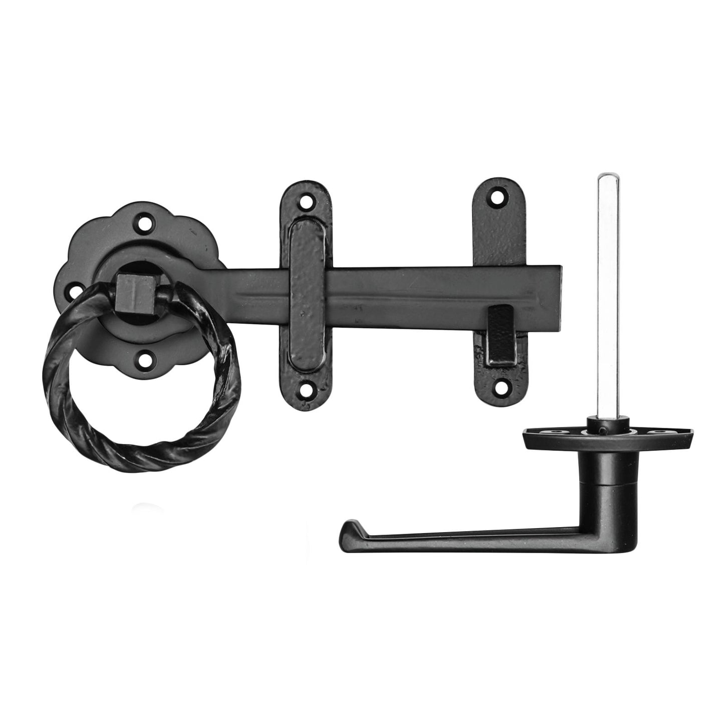 Pinnacle Black Colonial Gate Latch - 400 x 320mm
