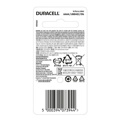 Duracell AAAA Batteries - 2 Pack