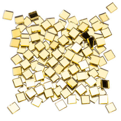 Mandala Art Gold Mirror Mosaic Glass Tiles - 10mm Glass - Easy To Use