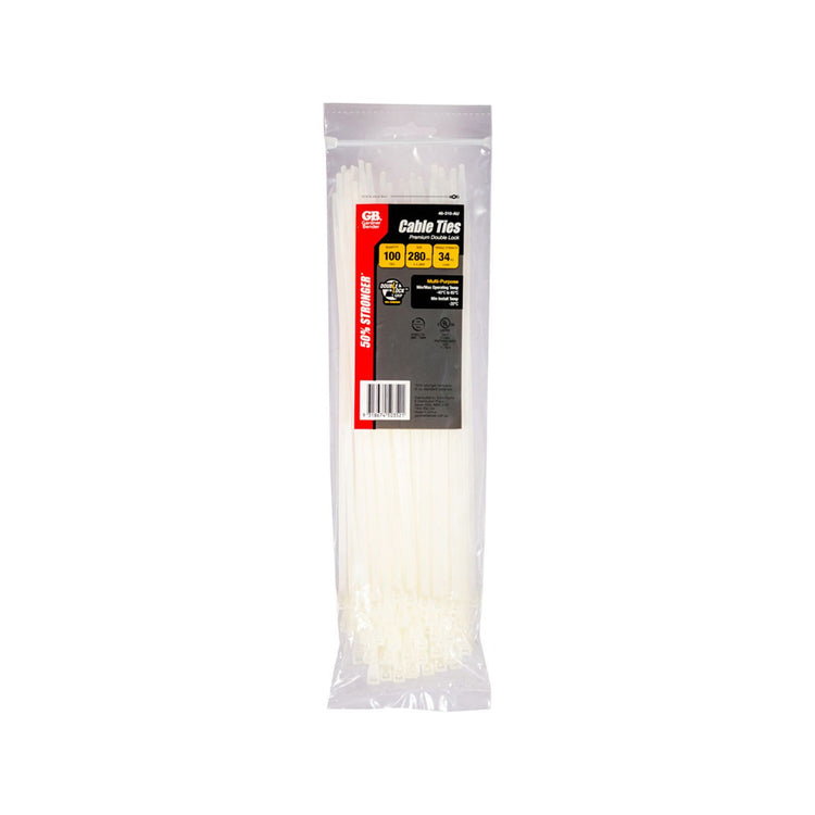 Gardner Bender Double Lock Cable Ties 280mm 34kg - 100 Pack