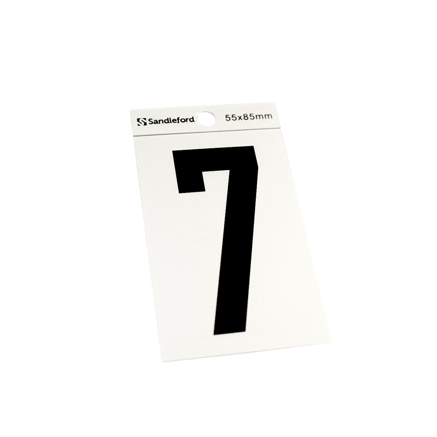 Sandleford Self Adhesive House Number 7 - 85mm - Silver/Black