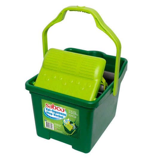 Sabco 12L Green Ezi Squeeze Mop Bucket