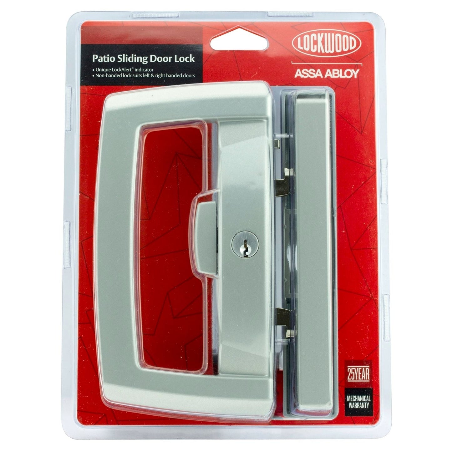 Lockwood Onyx Patio Sliding Door Lock - Silver - 1058 x 185mm