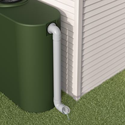 Rain Harvesting F Vented Screen Flap Valve - 90mm - Grey