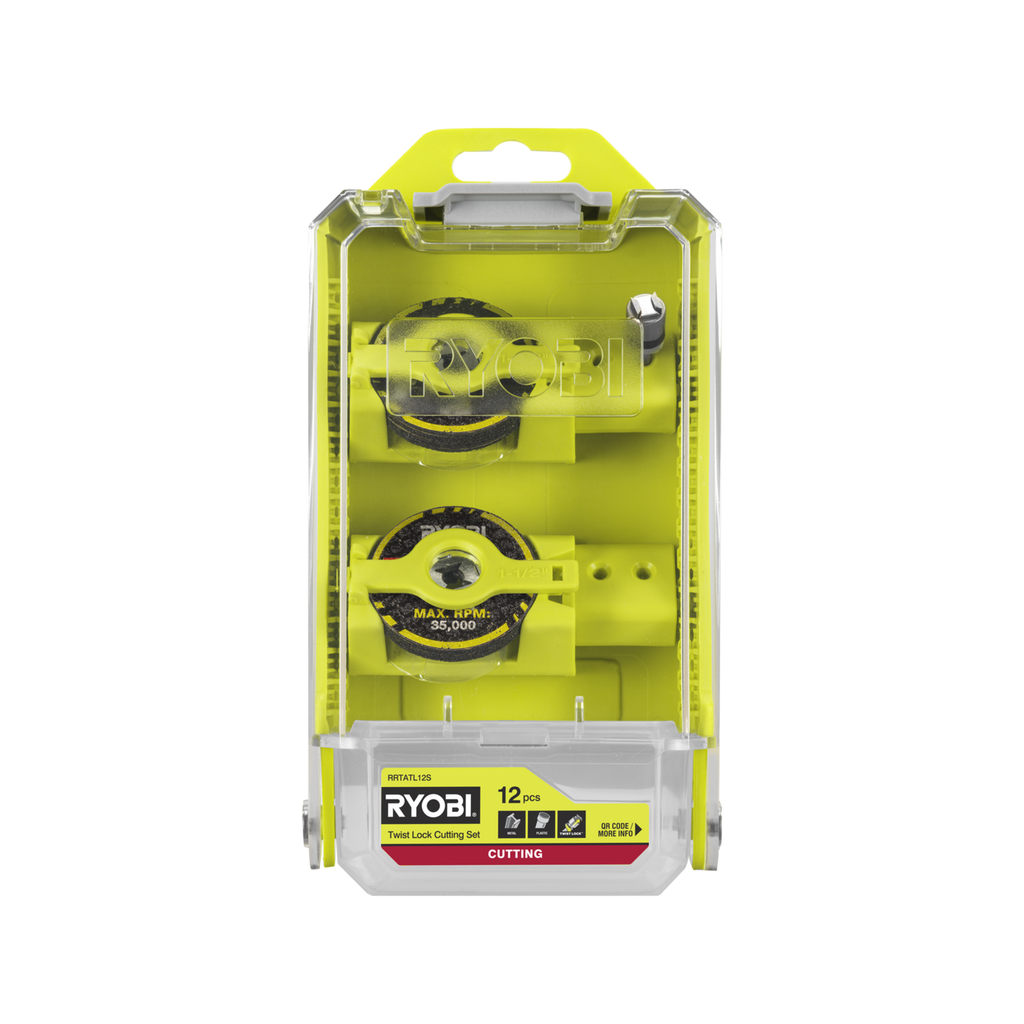 Ryobi Twist Lock Cutting Set - 38mm - 11 Discs - 12 Piece