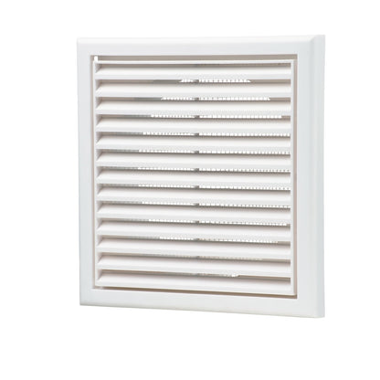 Blauberg White Square Fixed Grille - 150mm