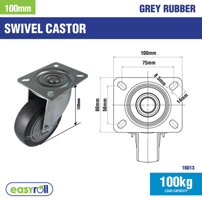 Easyroll Swivel Castor - 100mm