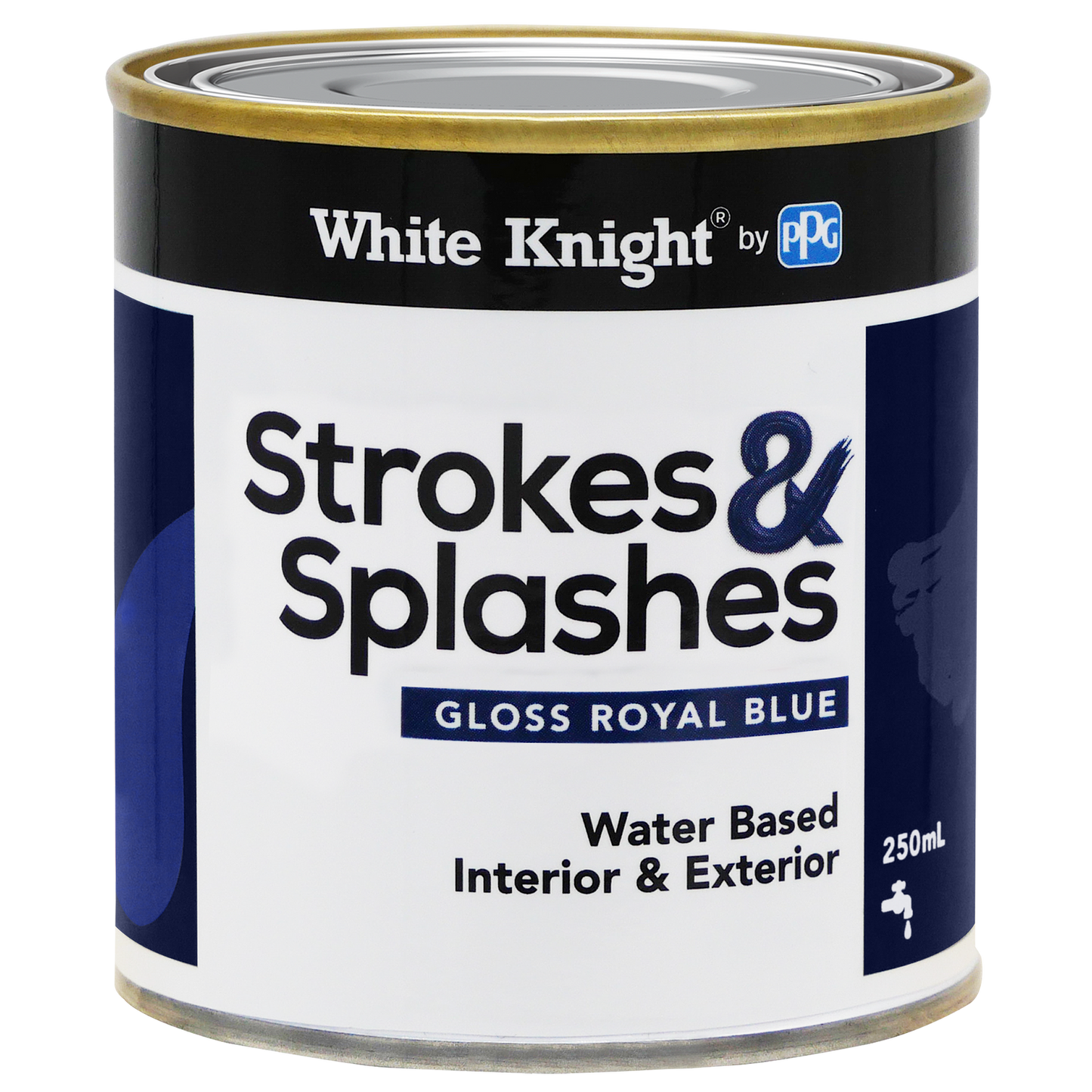 White Knight Strokes & Splashes Paint - 250ml - Royal Blue