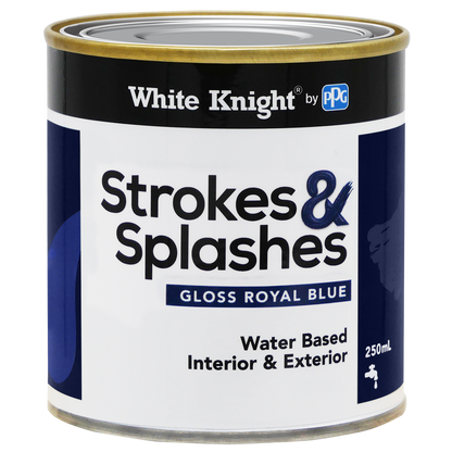 White Knight Strokes & Splashes Paint - 250ml - Royal Blue