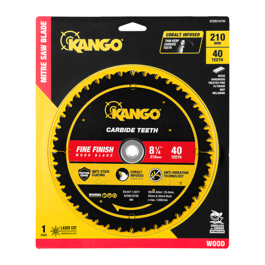 Kango Wood Mitre Saw Blade 210mm 40T