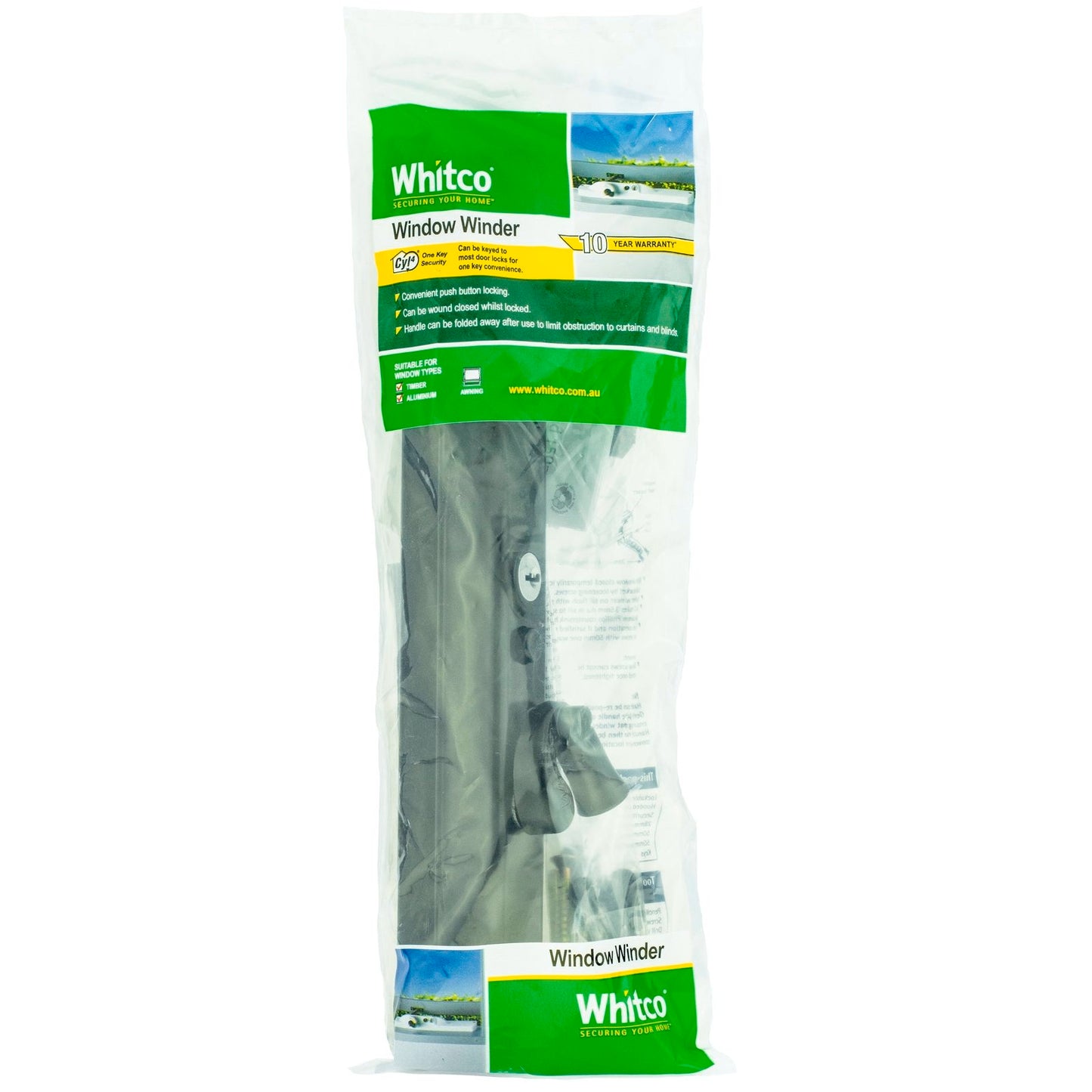 Whitco Black Lockable Window Winder - 300mm