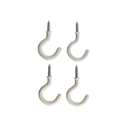Everhang Cup Hooks - 21mm - PVC Coated - Easy Installation - 4 Pack