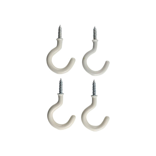 Everhang Cup Hooks - 21mm - PVC Coated - Easy Installation - 4 Pack