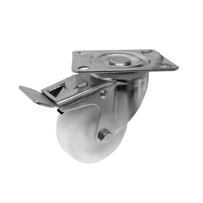 Move It 80mm Polypropylene Swivel Plate Castor with Brake 120kg