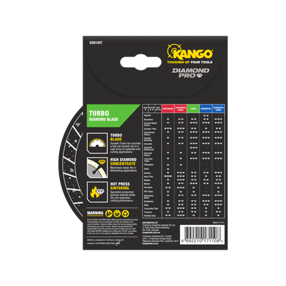 Kango Turbo Diamond Saw Blade - 105mm - Diamond - Fast Cutting