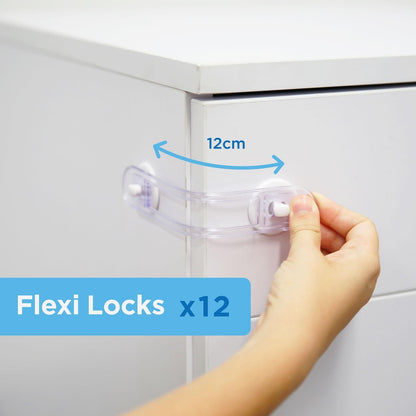 Perma Child Safety Flexi Locks - 12 Pack