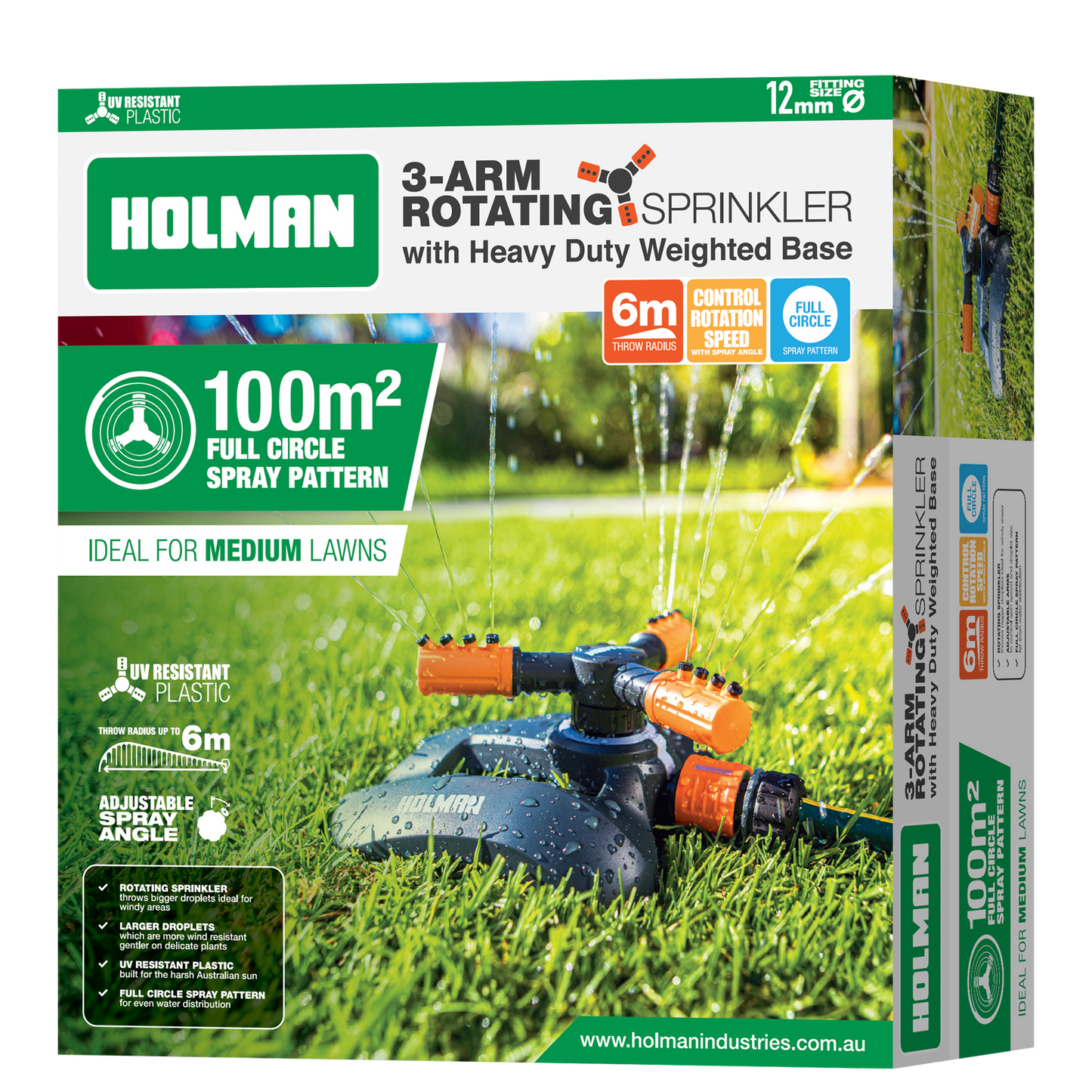 Holman 3 Arm Sprinkler - 200 x 190mm