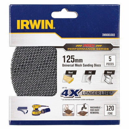 Irwin Orbital Sanding Disc - 125mm - Silicon Carbide - 120 Grit