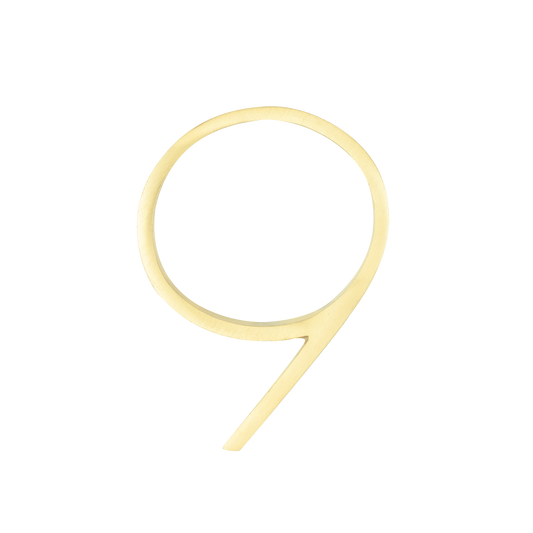 Sandleford Brass Toorak Number - 9 - 120mm