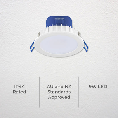 Deta Tri Colour Dimmable LED Downlight - 9W - 110mm - IP44