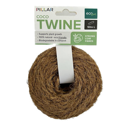 Pillar Natural Coir Twine Plant Tie - 50m - 3.5mm