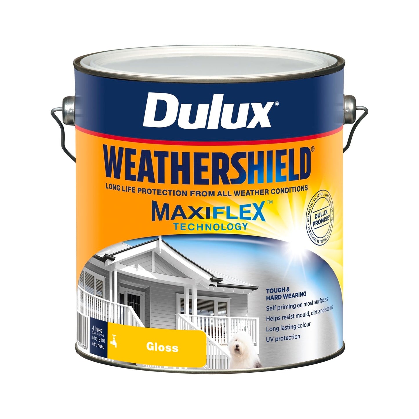Dulux Weathershield Ultra Deep Gloss Exterior Paint - 4L