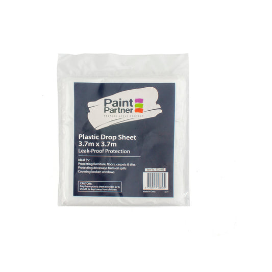 Paint Partner Plastic Drop Sheet - 3.7 x 3.7m