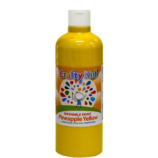 Boyle Crafty Kid Washable Paint - 500ml - Pineapple Yellow
