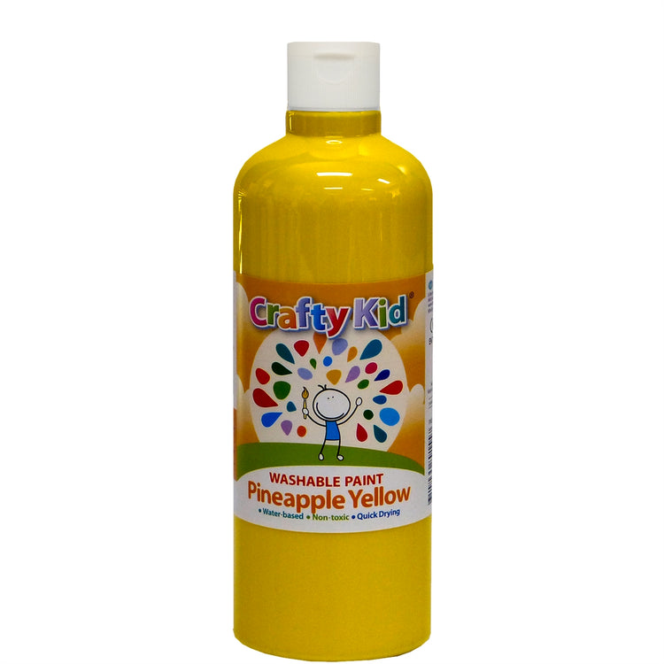 Boyle Crafty Kid Washable Paint - 500ml - Pineapple Yellow