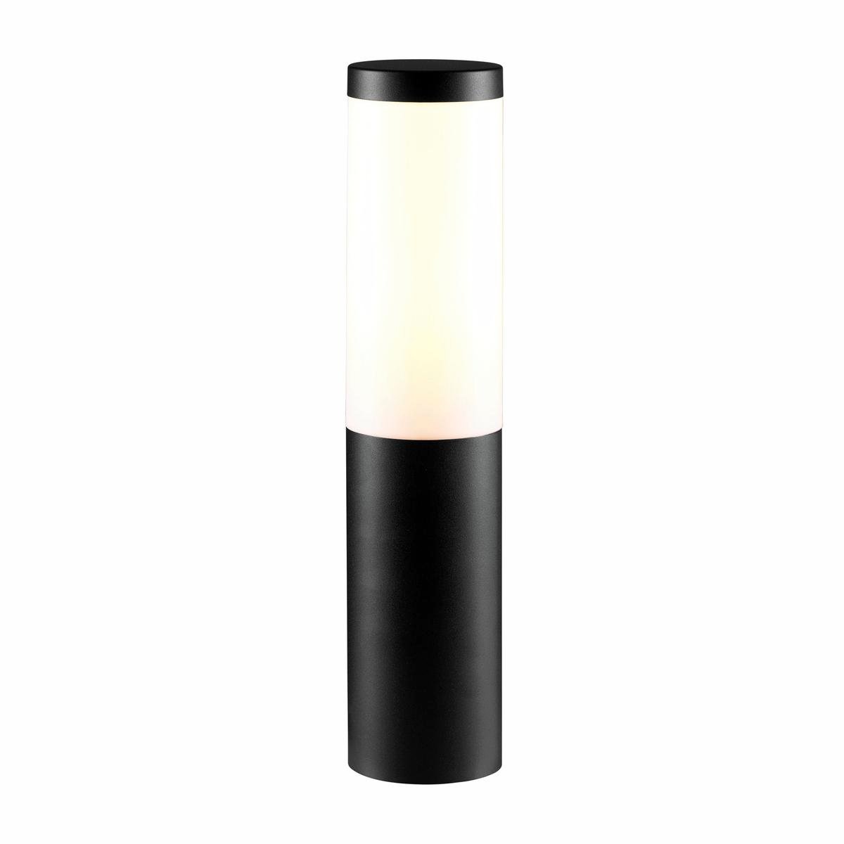 Elluminate Black Garden Bollard - Warm White - Metal - 75mm - Safe