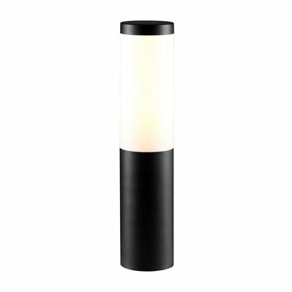 Elluminate Black Garden Bollard - Warm White - Metal - 75mm - Safe