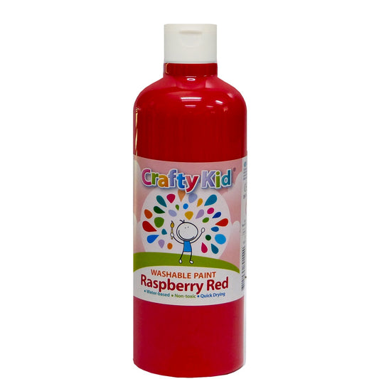 Boyle Crafty Kid Washable Paint - 500ml - Raspberry Red