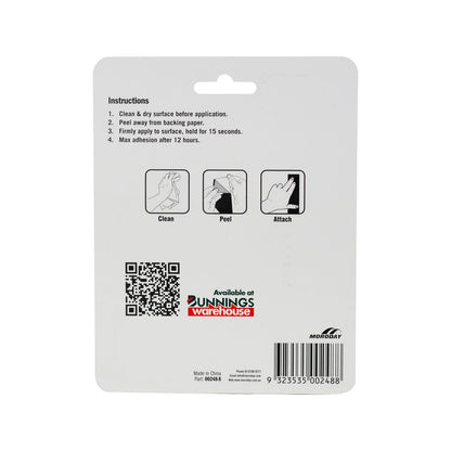 Moroday Black Self Adhesive Hook and Loop Tab - 25 x 40mm - 18 Pack