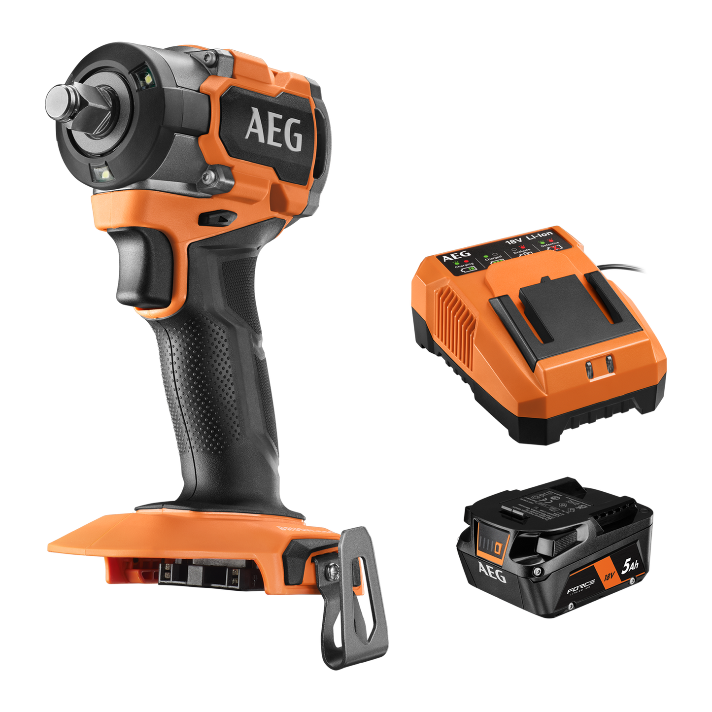AEG Sub Compact Impact Wrench Kit - 18V - 339Nm - 5Ah