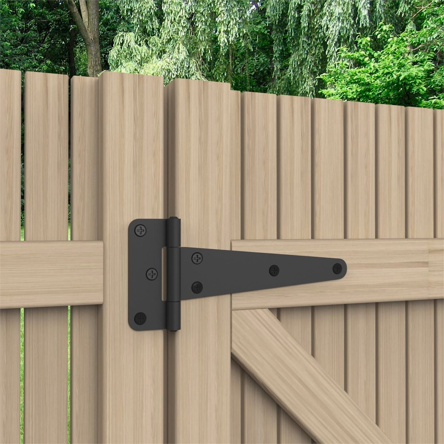 Zenith Matte Black Tee Gate Hinge - 200mm - 2 Pack
