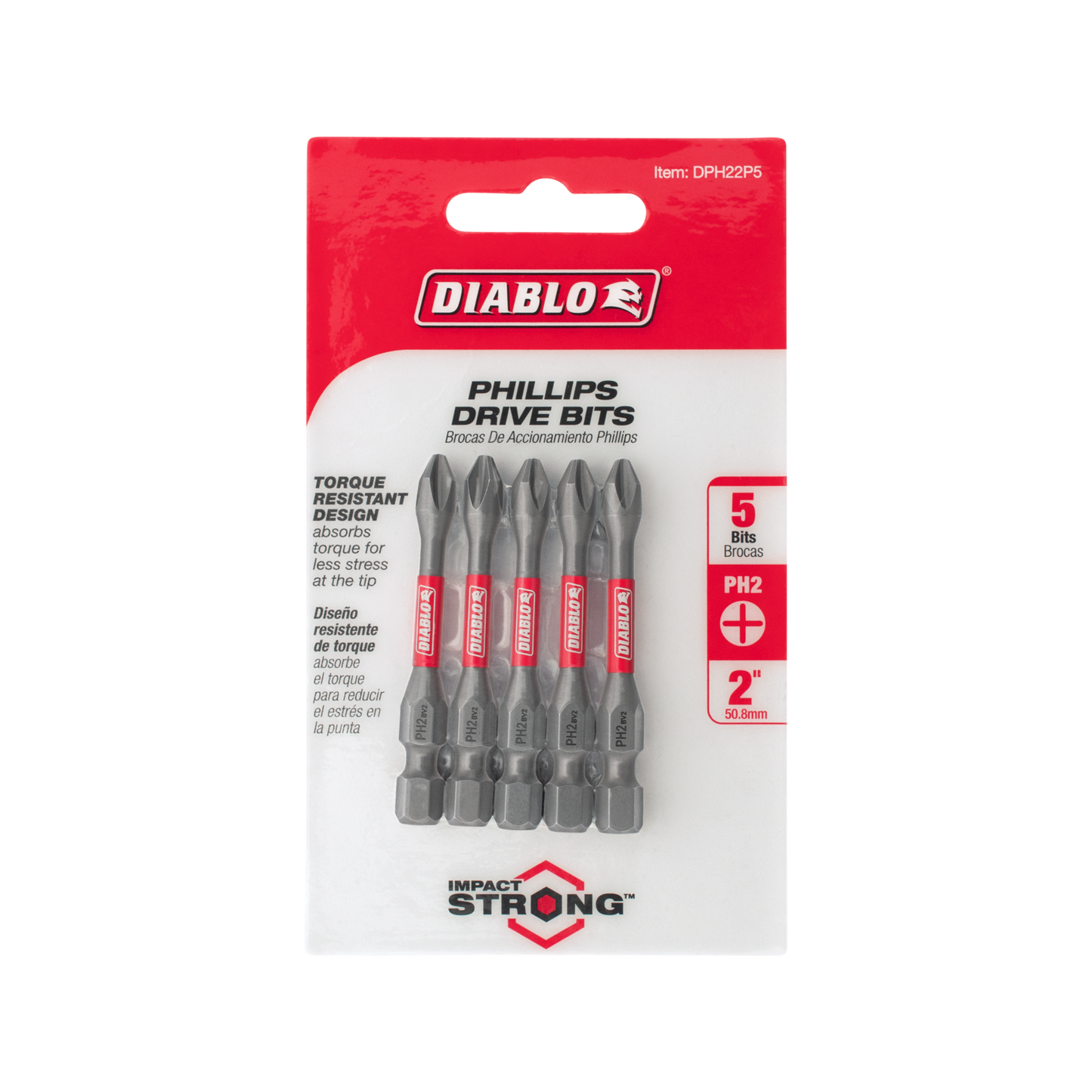 Diablo Phillips Drive Bit - 50mm - 5 Pack