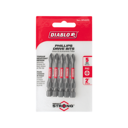 Diablo Phillips Drive Bit PH2 x 50mm 5 Pack