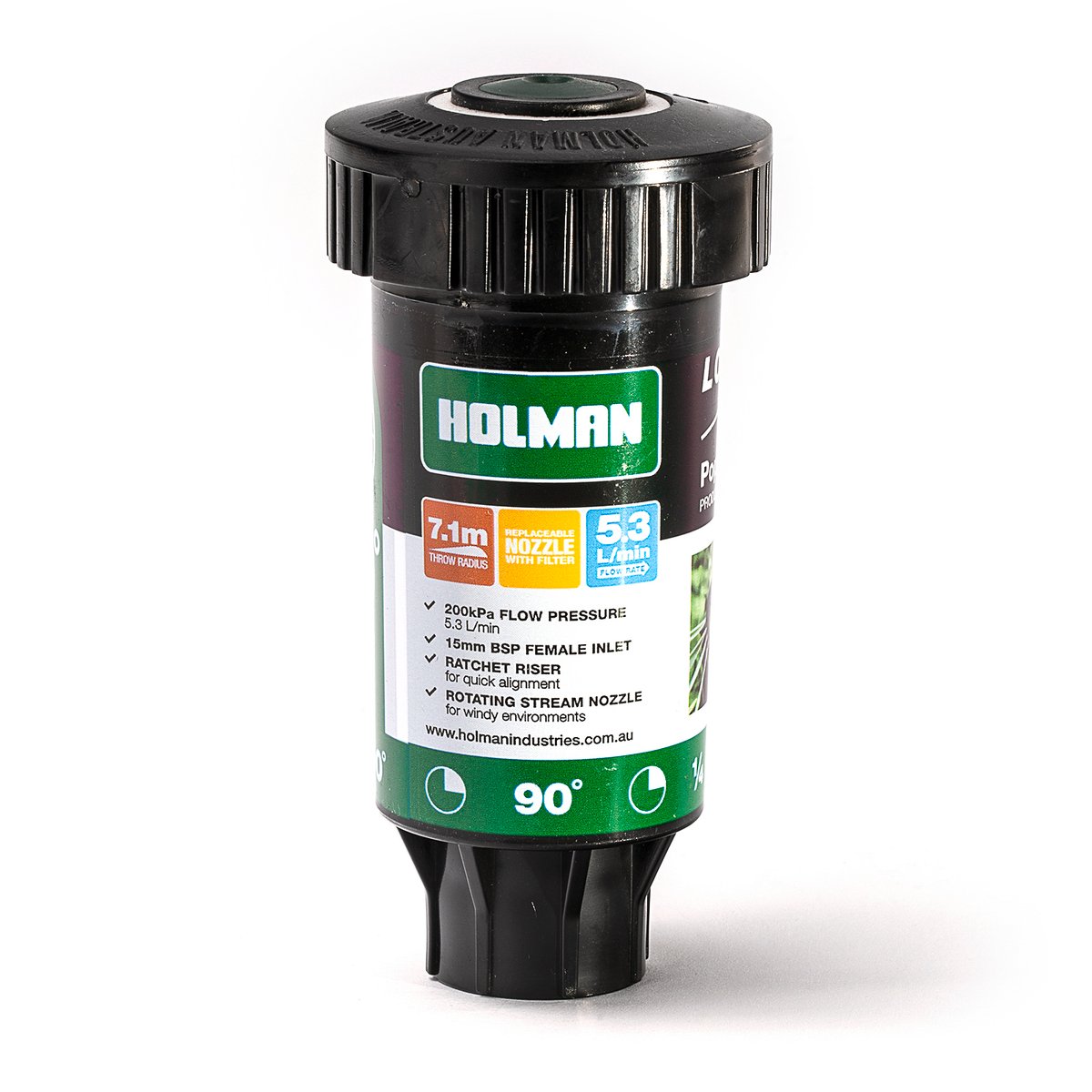 Holman Pop-up Sprinkler - 50mm - Plastic - Long Throw Rotating Stream