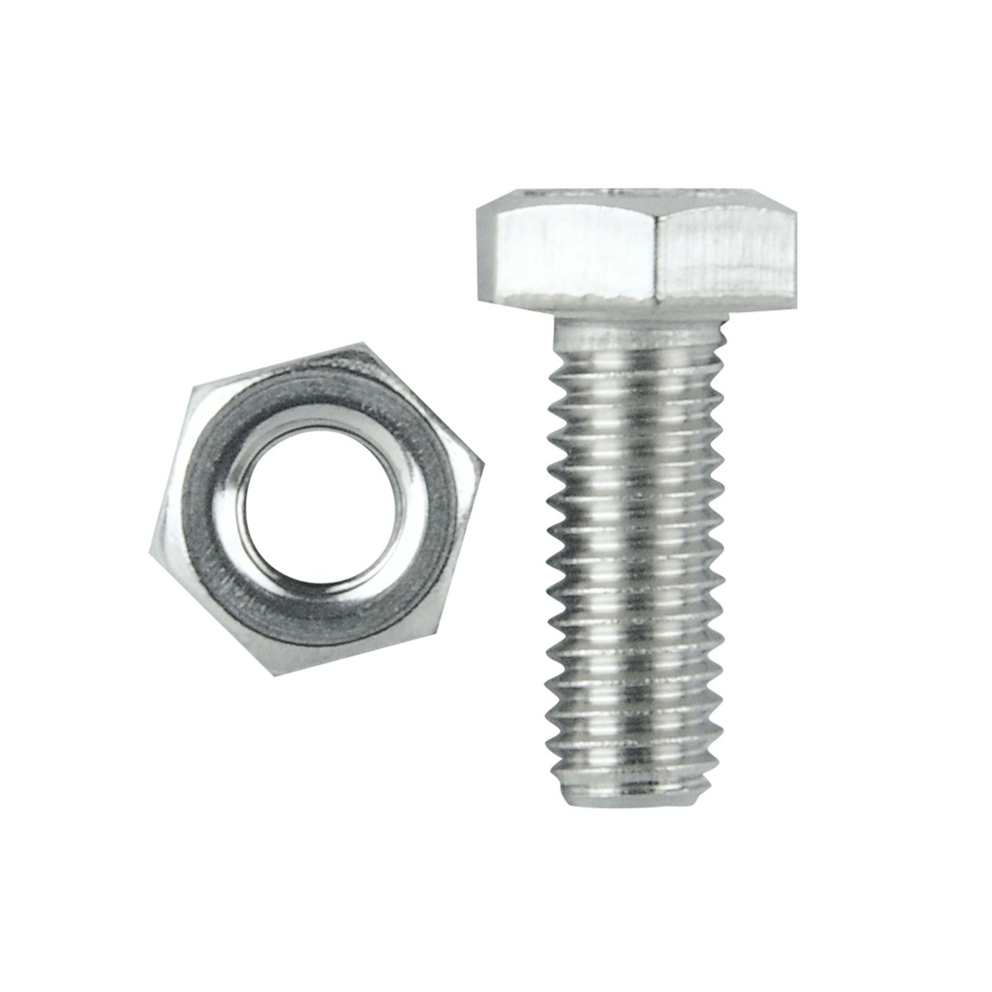 Pinnacle Hex Bolt and Nut - M6 x 16mm - Stainless Steel - 10 Pack
