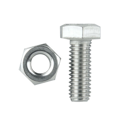 Pinnacle Hex Bolt and Nut - M6 x 16mm - Stainless Steel - 10 Pack