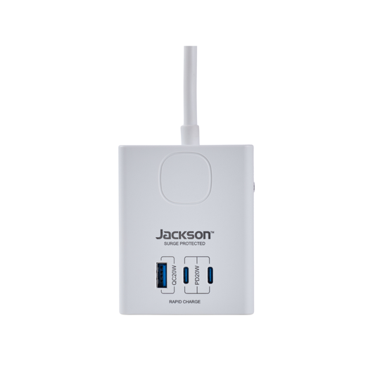 Jackson Power Cube - 3 Outlet - 1.2m - White