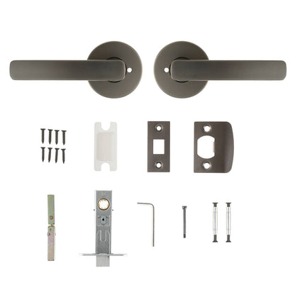 Ikonic Gunmetal San Fran Privacy Lever Set